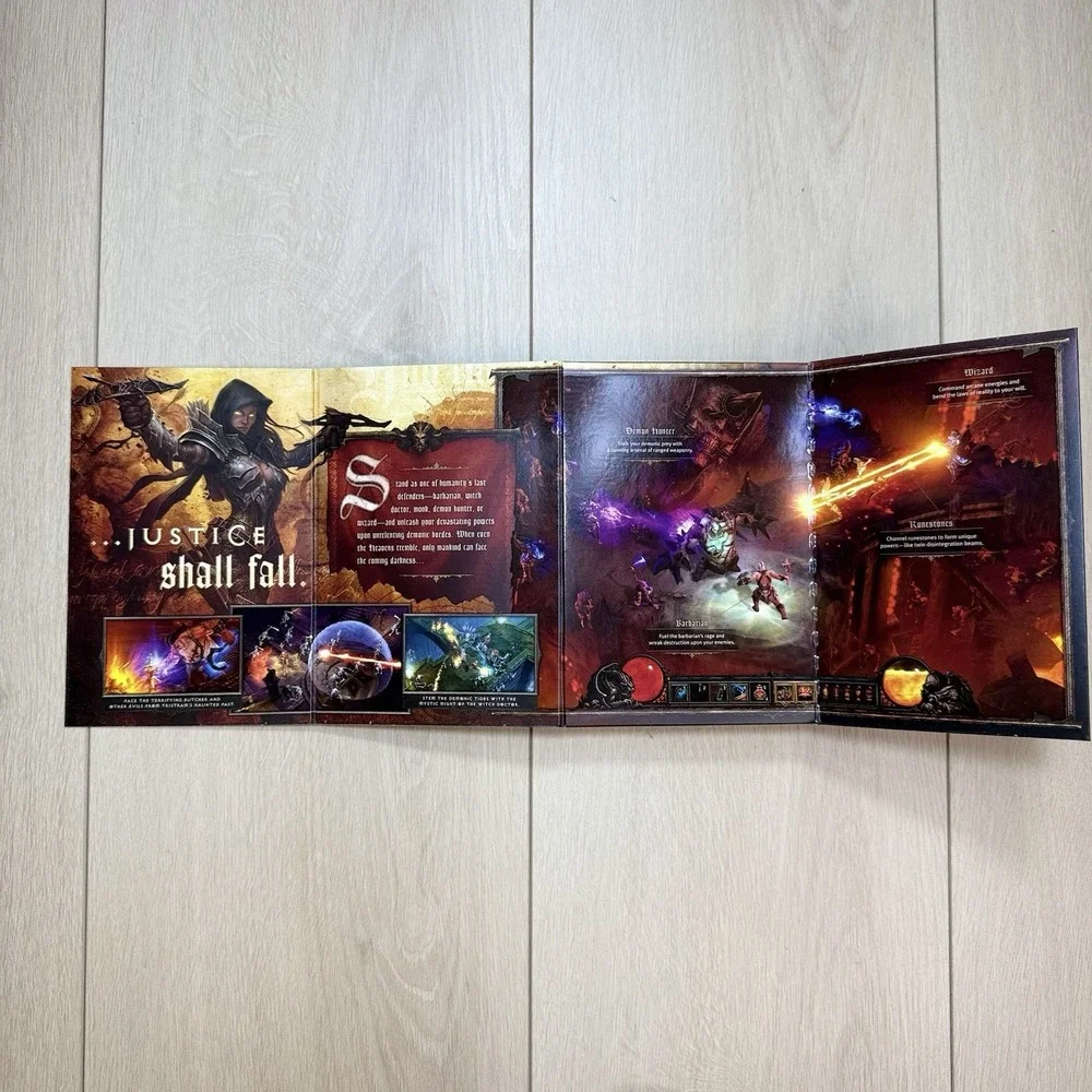 Diablo III PC Game Big Box 2012 Blizzard DVD Manual Pass BattleNet RPG PCs